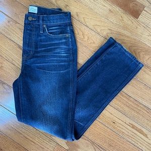NWOT J Crew 10” Vintage Straight Jeans Boiler Dark Wash Contrast Stitch Size 26